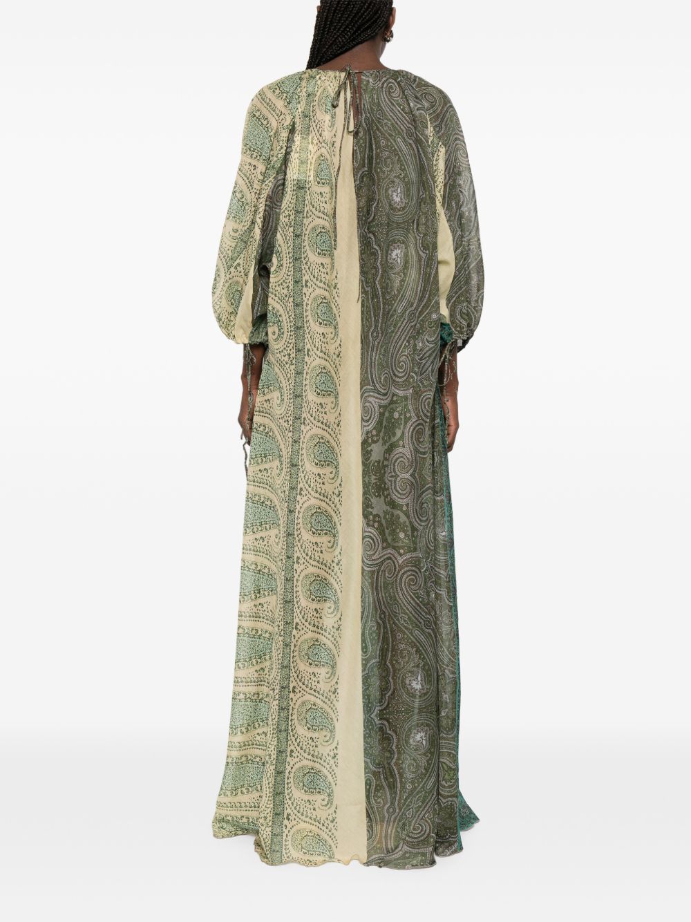 Pierre Louis Mascia Pritned cotton and silk dress
