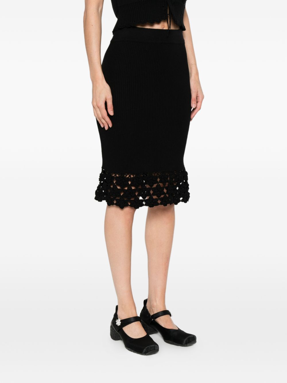 Ganni Crochet long skirt