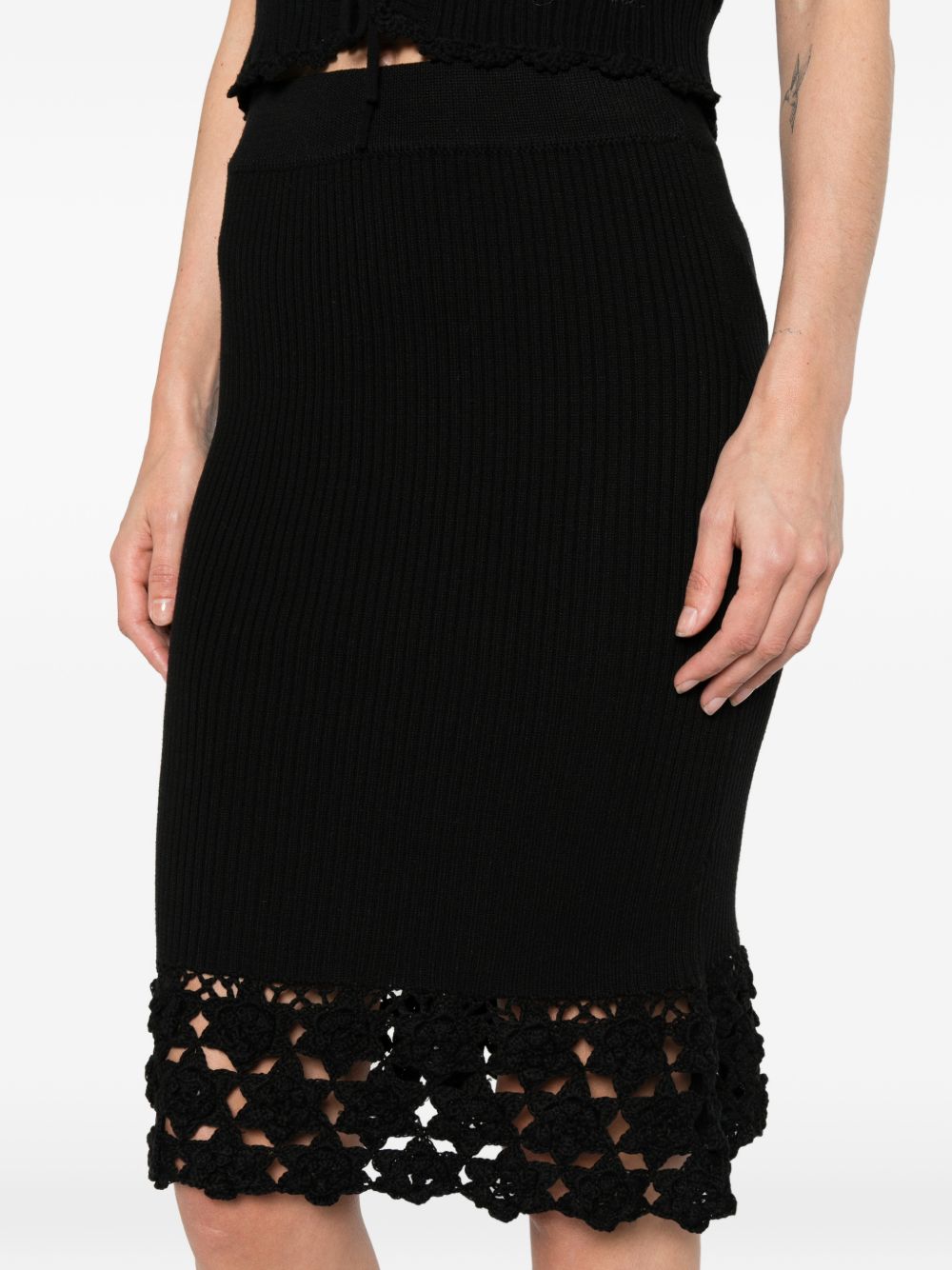 Ganni Crochet long skirt