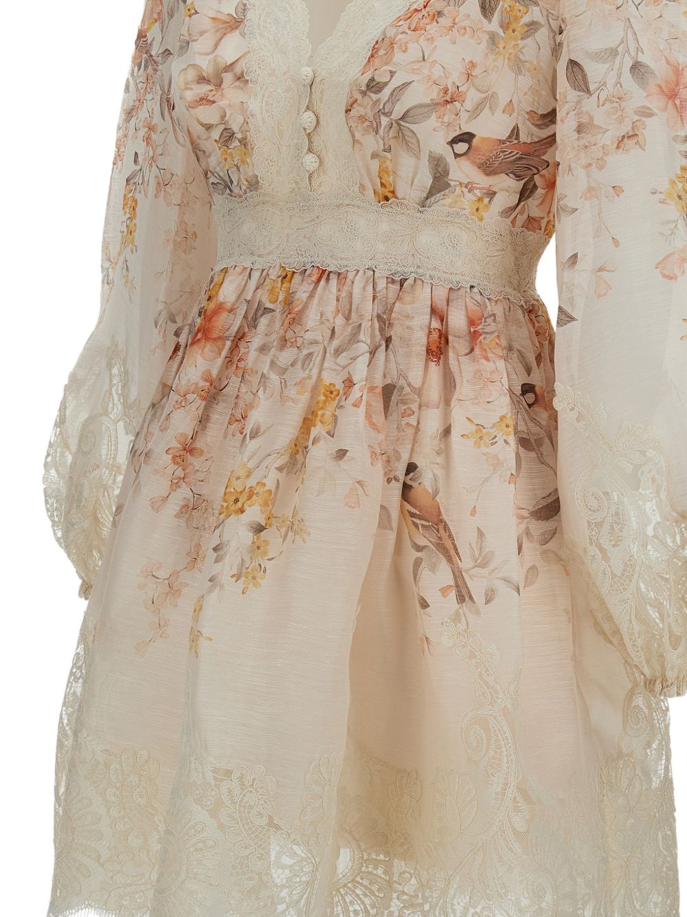 Zimmermann V-neck balloon sleeves Luna lantern dress