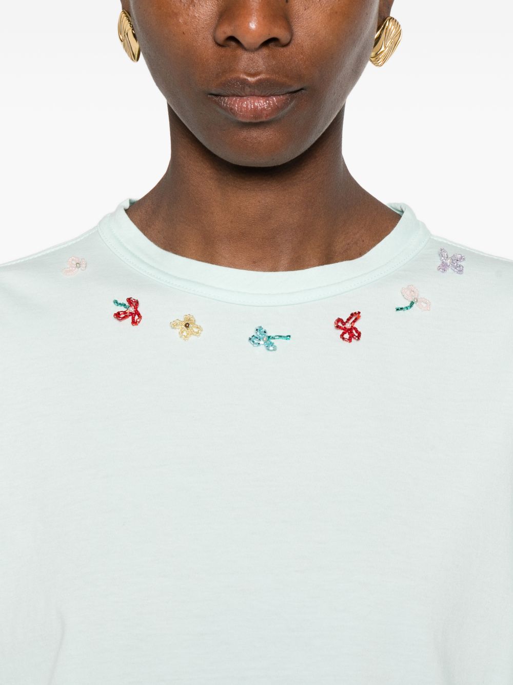 Forte Forte Embroidered cotton t-shirt