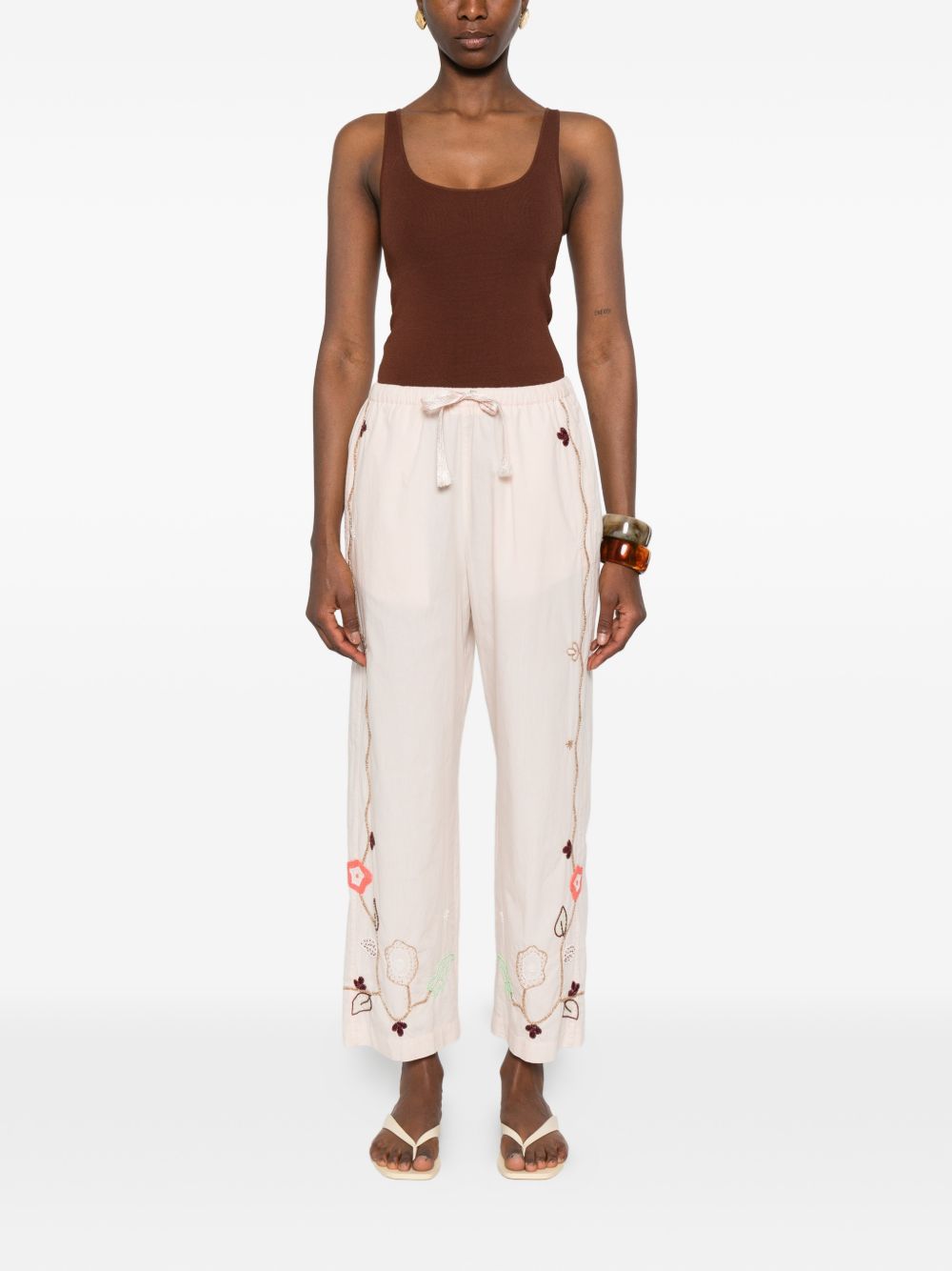 Forte Forte Embroidered cotton trousers