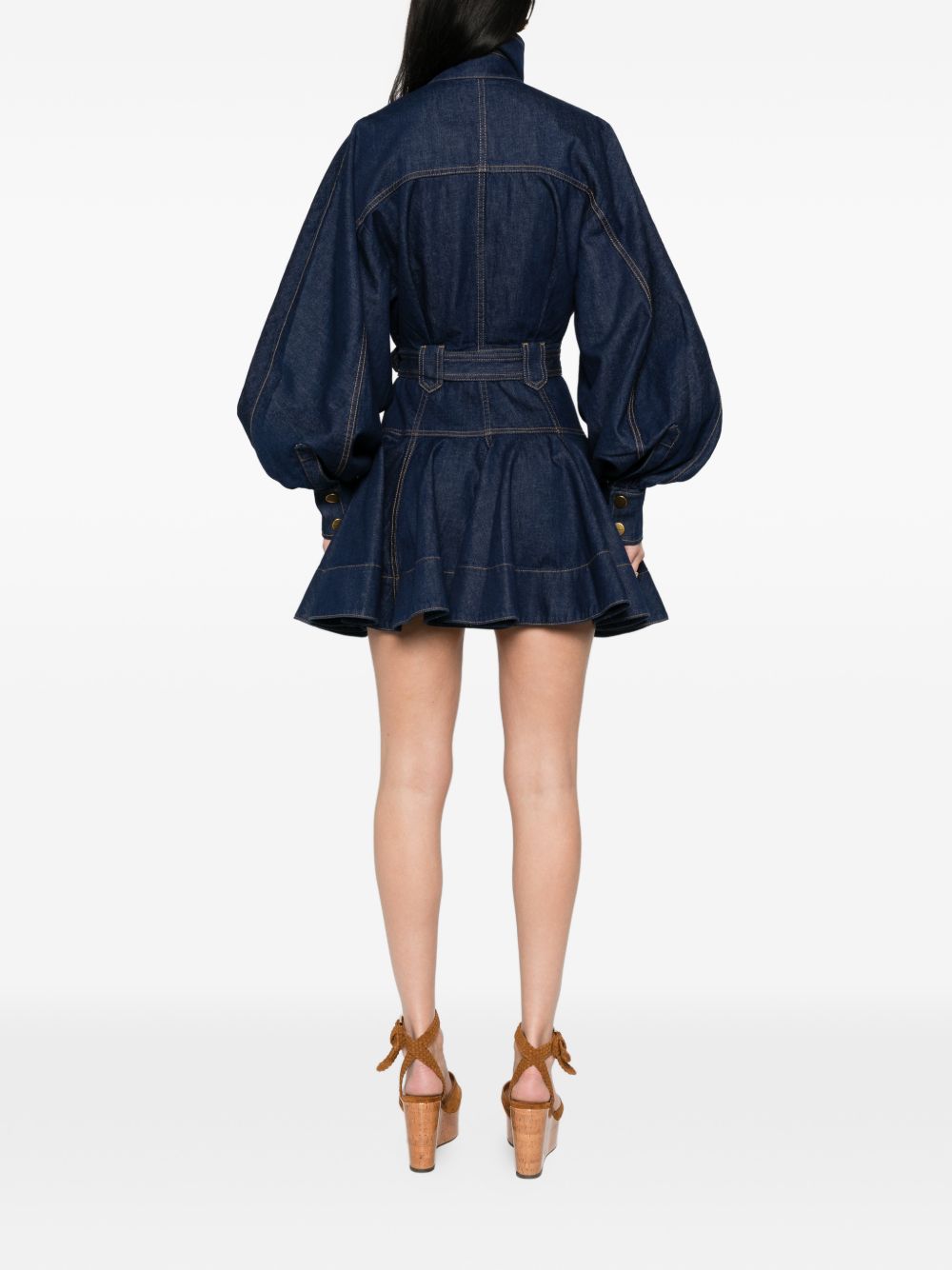 Zimmermann Luna denim utility mini dress