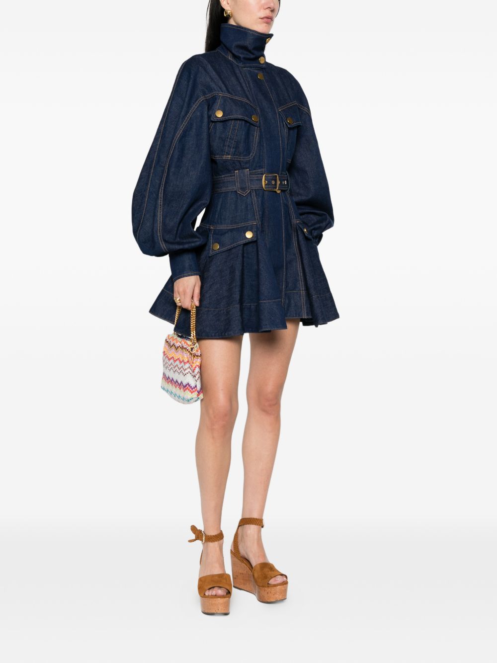 Zimmermann Luna denim utility mini dress