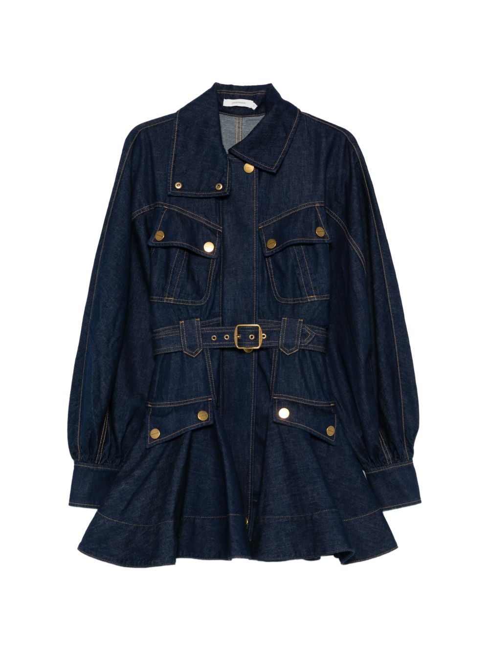 Zimmermann Luna denim utility mini dress