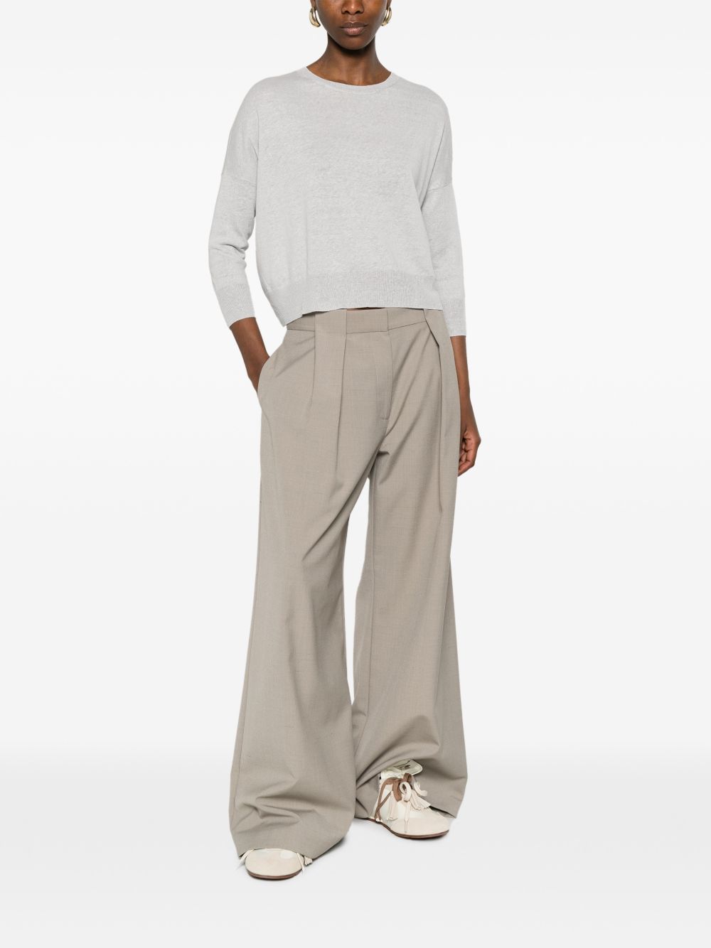 Base Linen and cotton blend sweater