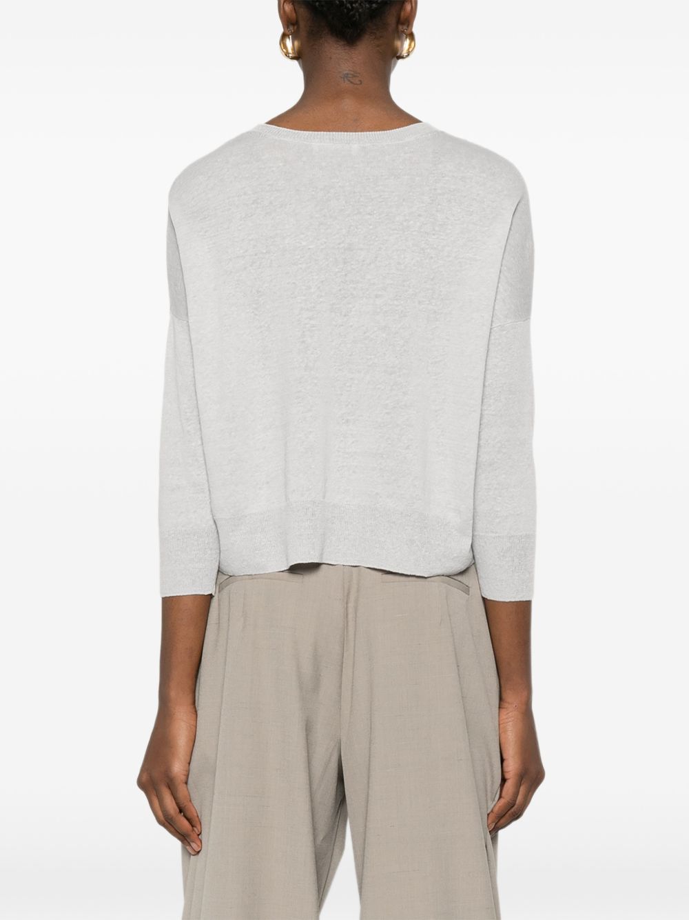 Base Linen and cotton blend sweater