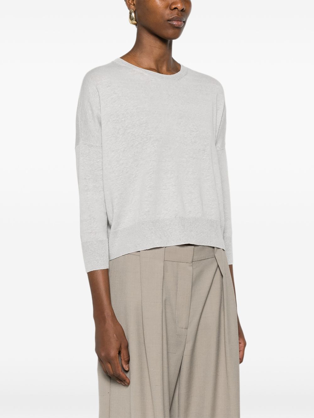 Base Linen and cotton blend sweater