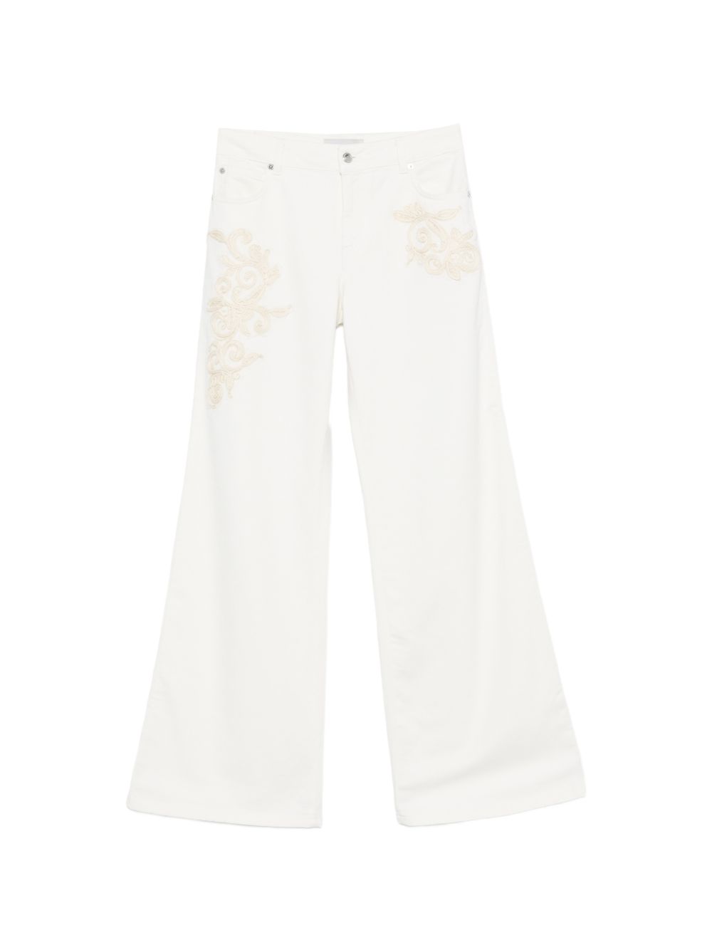 Ermanno Firenze Embroidered denim jeans