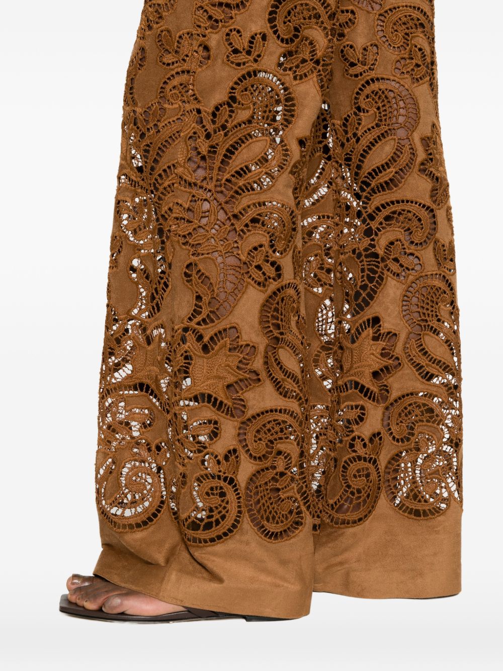 Ermanno Firenze Suede leather effect trousers