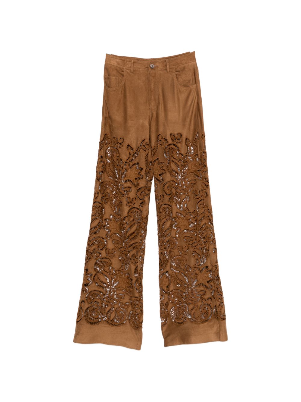 Ermanno Firenze Suede leather effect trousers