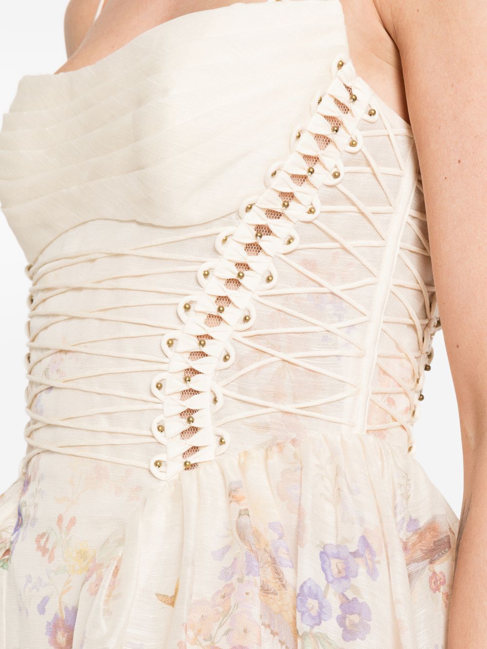 Zimmermann Alchemy linen and silk mini dress