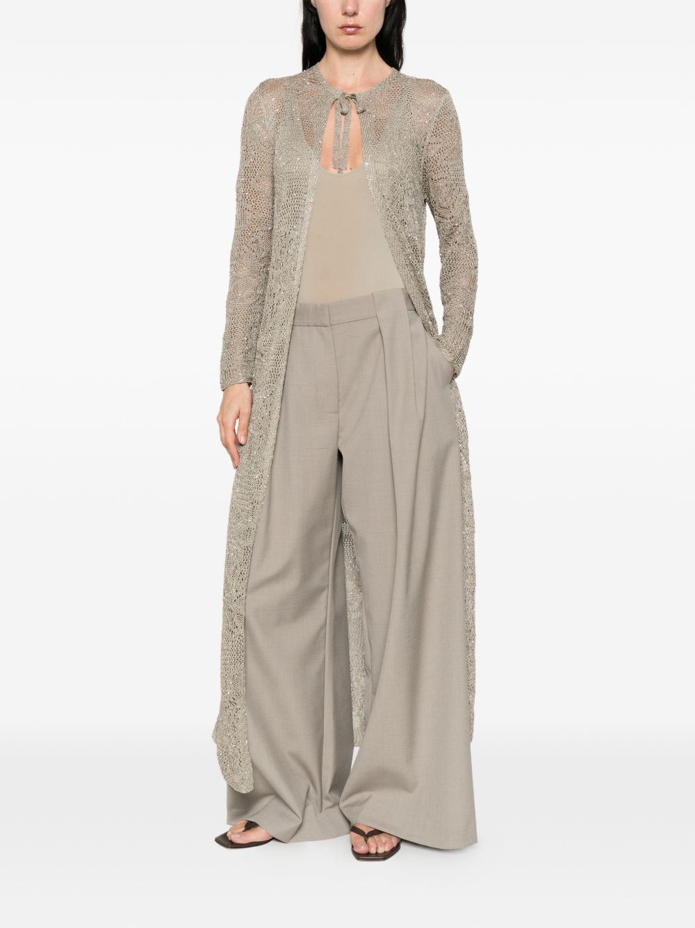 Fabiana Filippi Tie-detail long cardigan