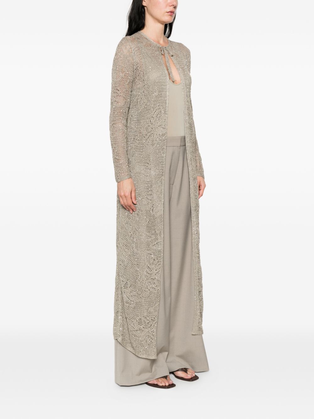Fabiana Filippi Tie-detail long cardigan