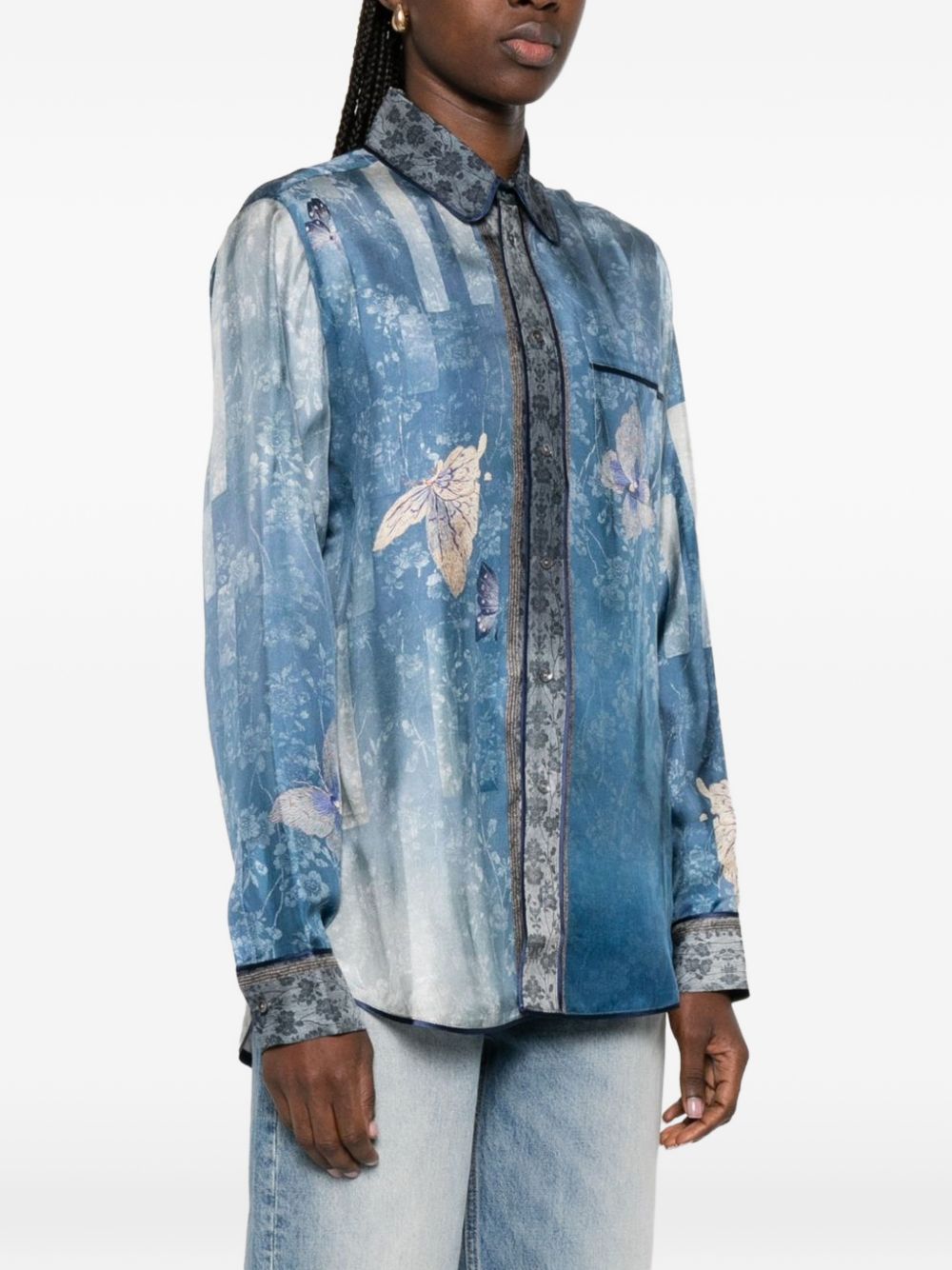 Pierre Louis Mascia Printed silk shirt