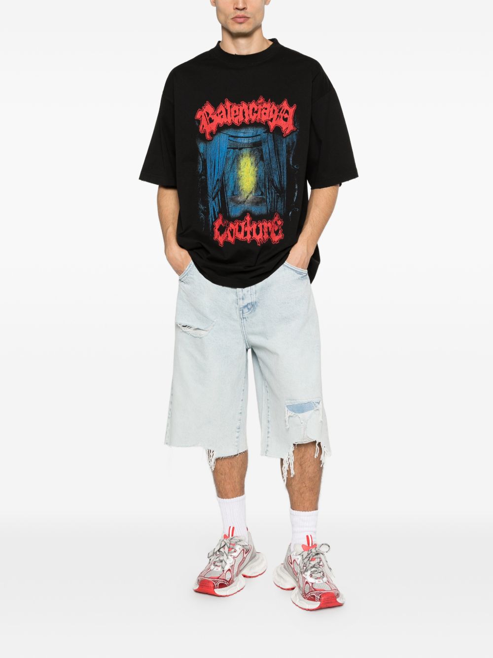 Balenciaga Printed cotton t-shirt