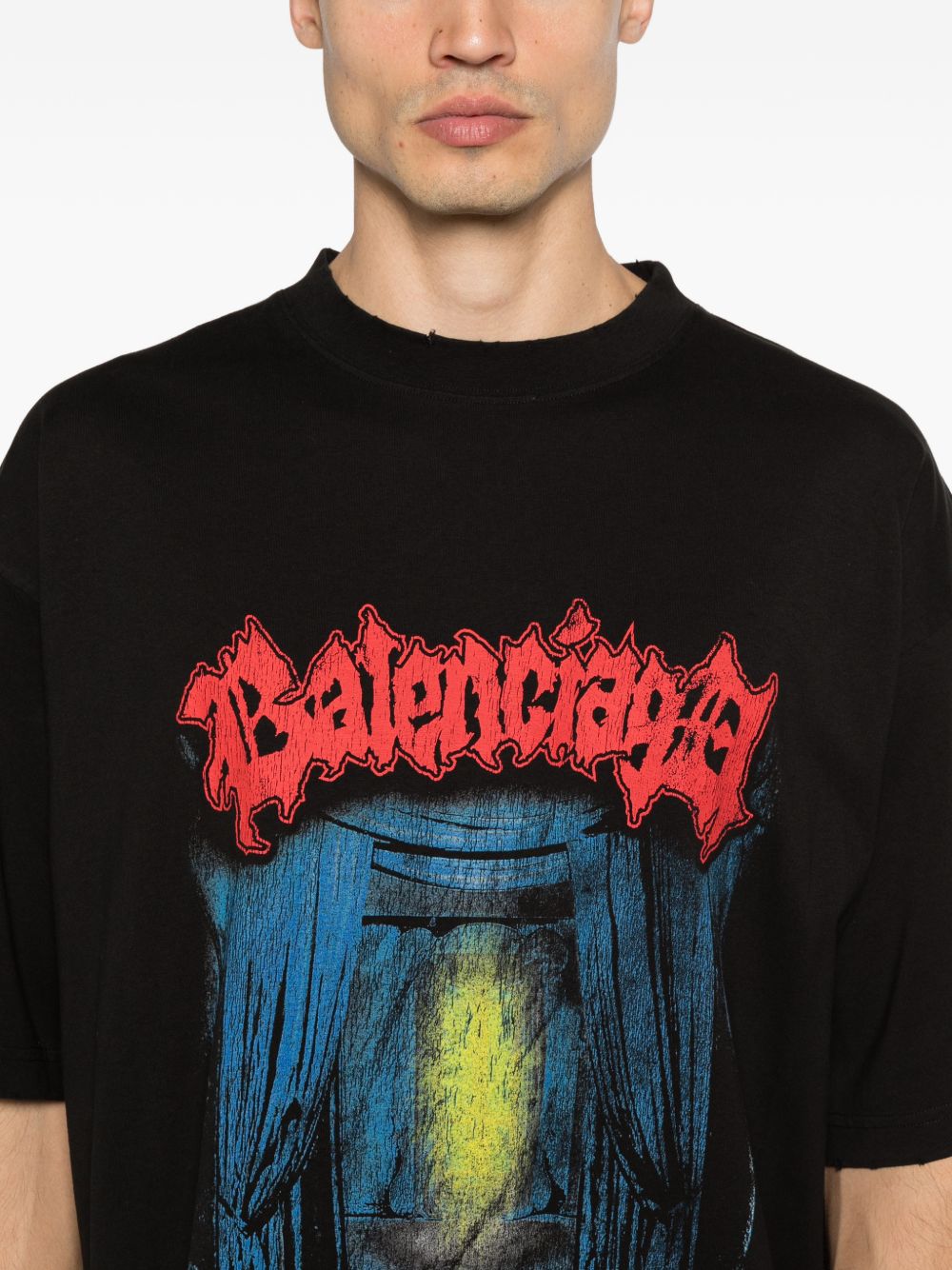 Balenciaga Printed cotton t-shirt