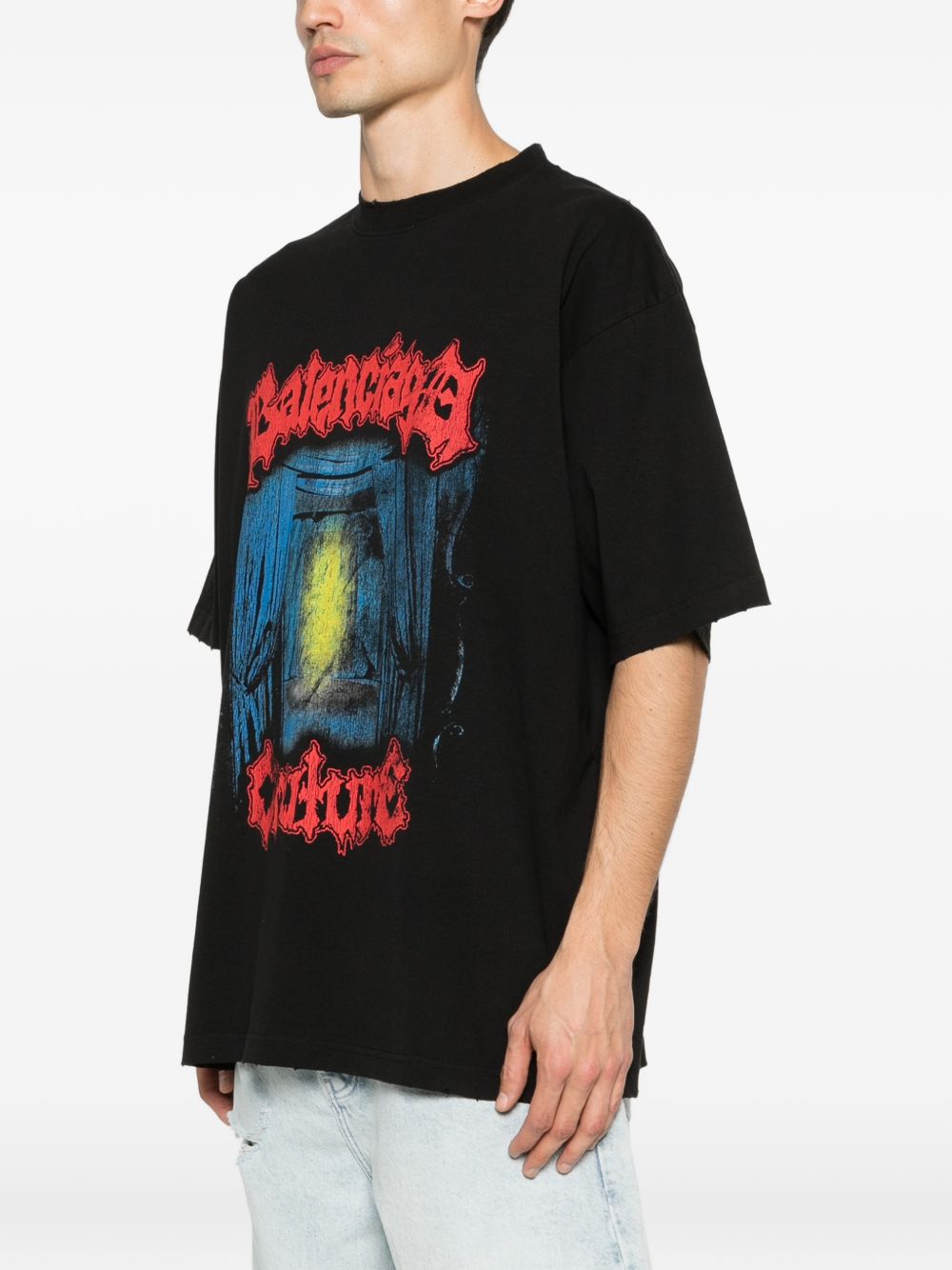 Balenciaga Printed cotton t-shirt