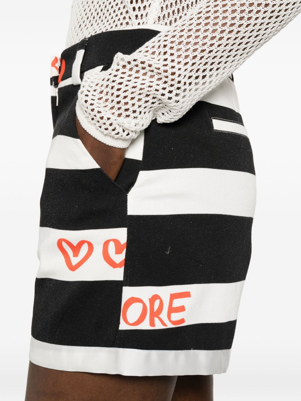 Alessandro Enriquez Striped cotton shorts