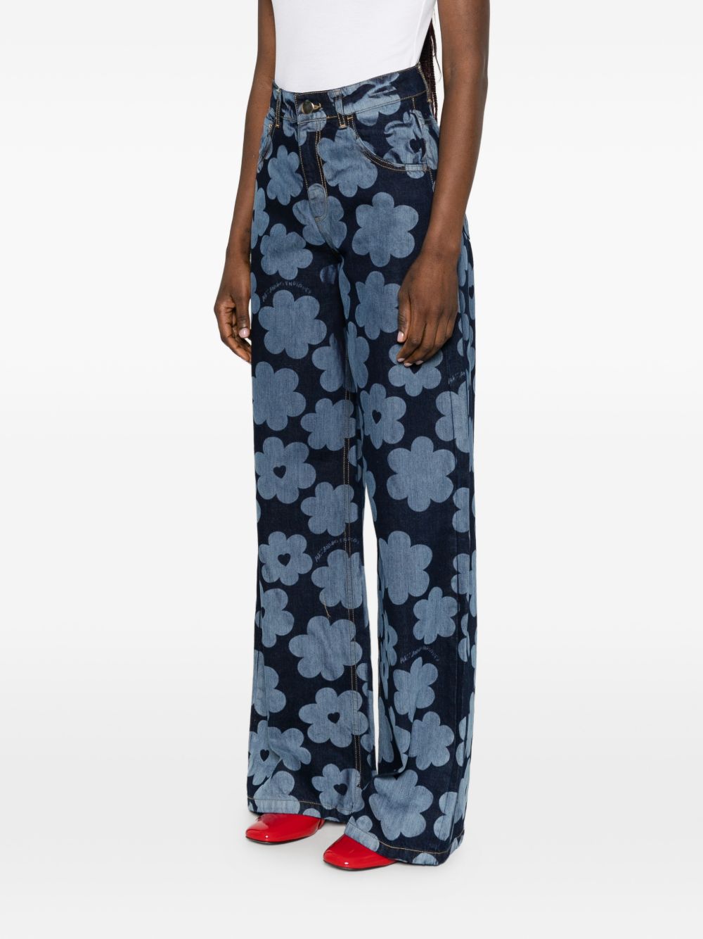 Alessandro Enriquez Printed denim jeans