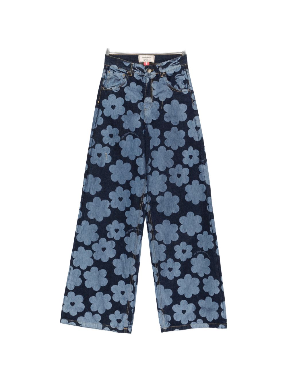 Alessandro Enriquez Printed denim jeans