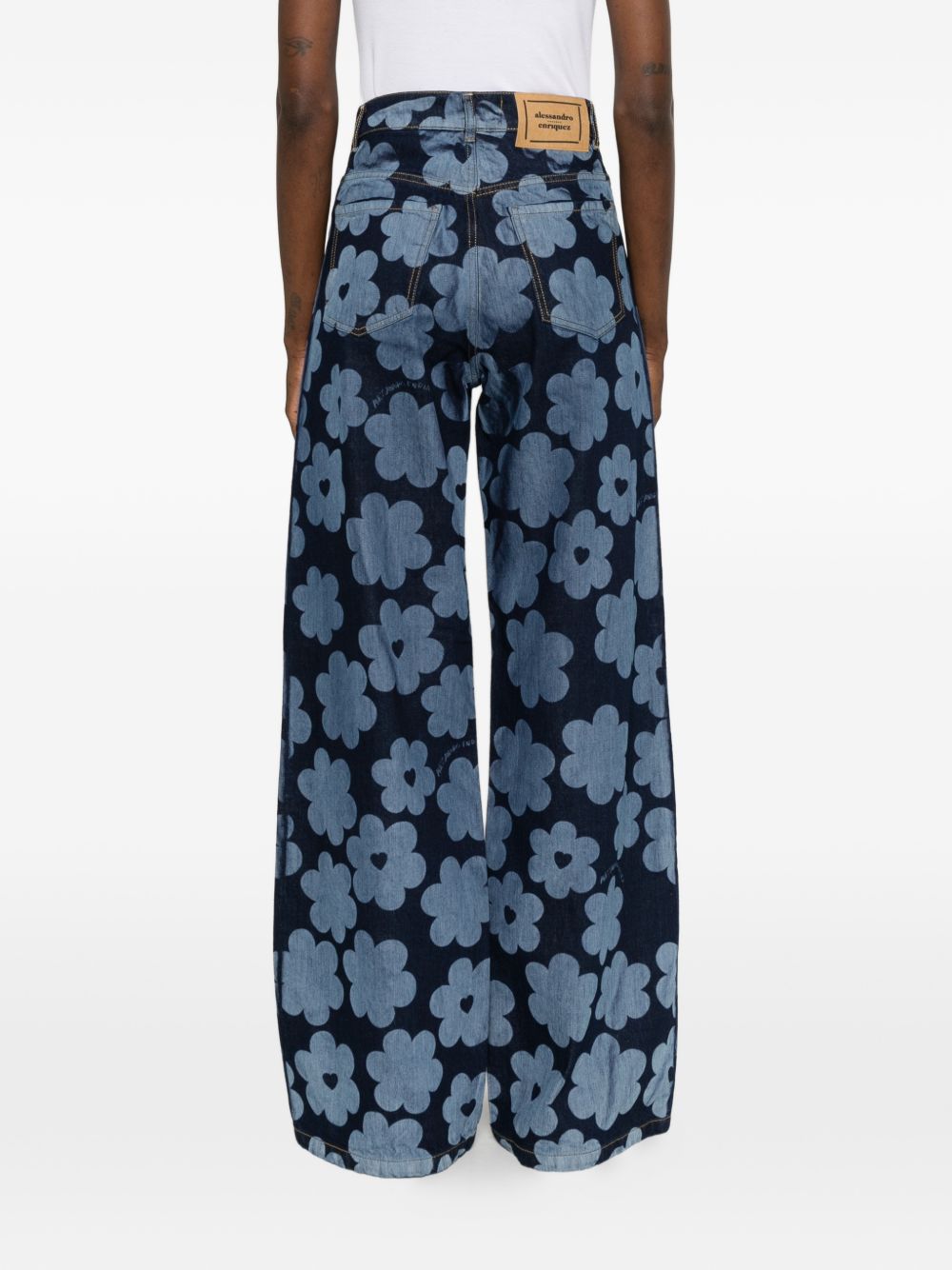 Alessandro Enriquez Printed denim jeans