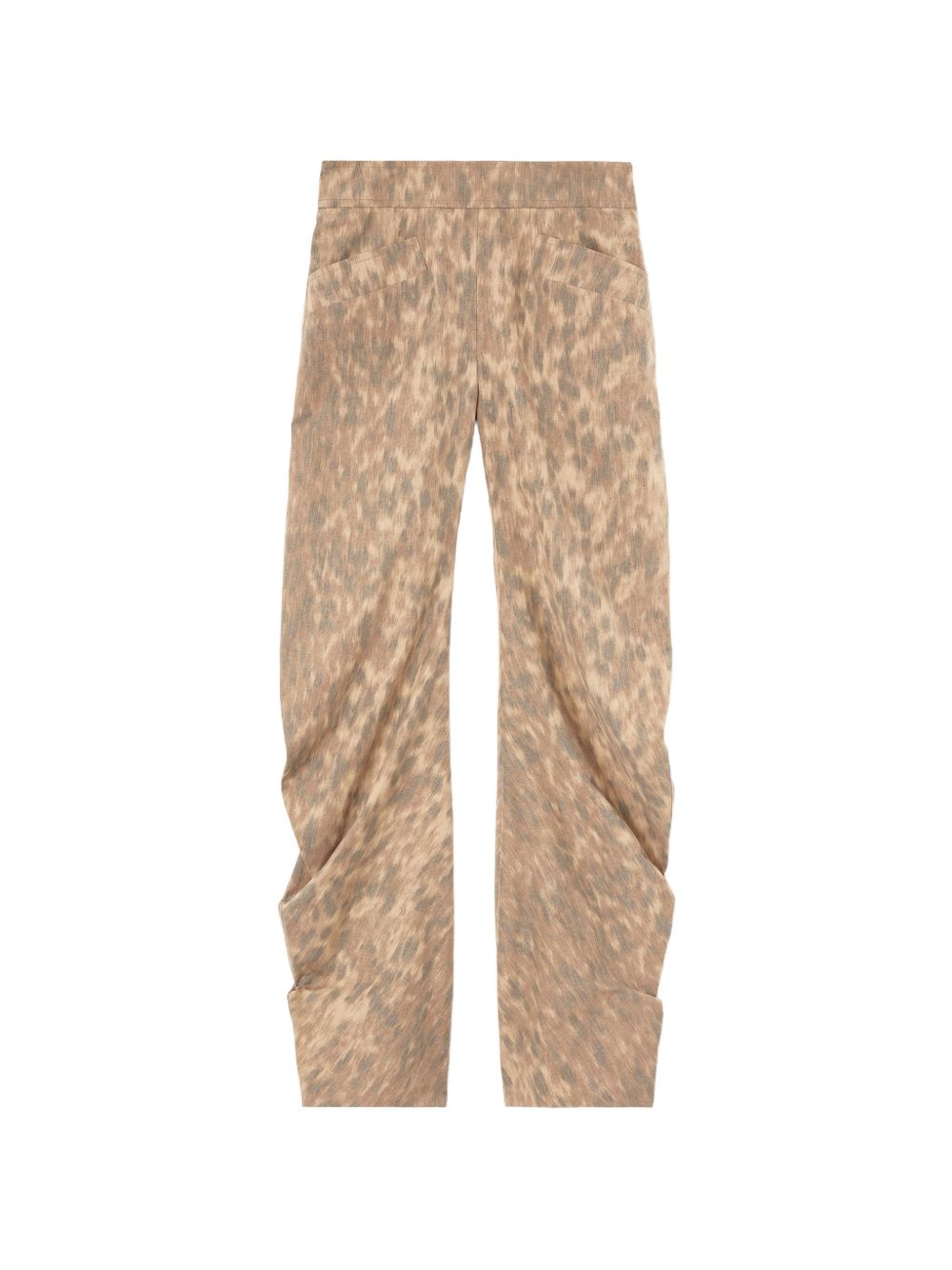 Ganni Printed cotton trousers