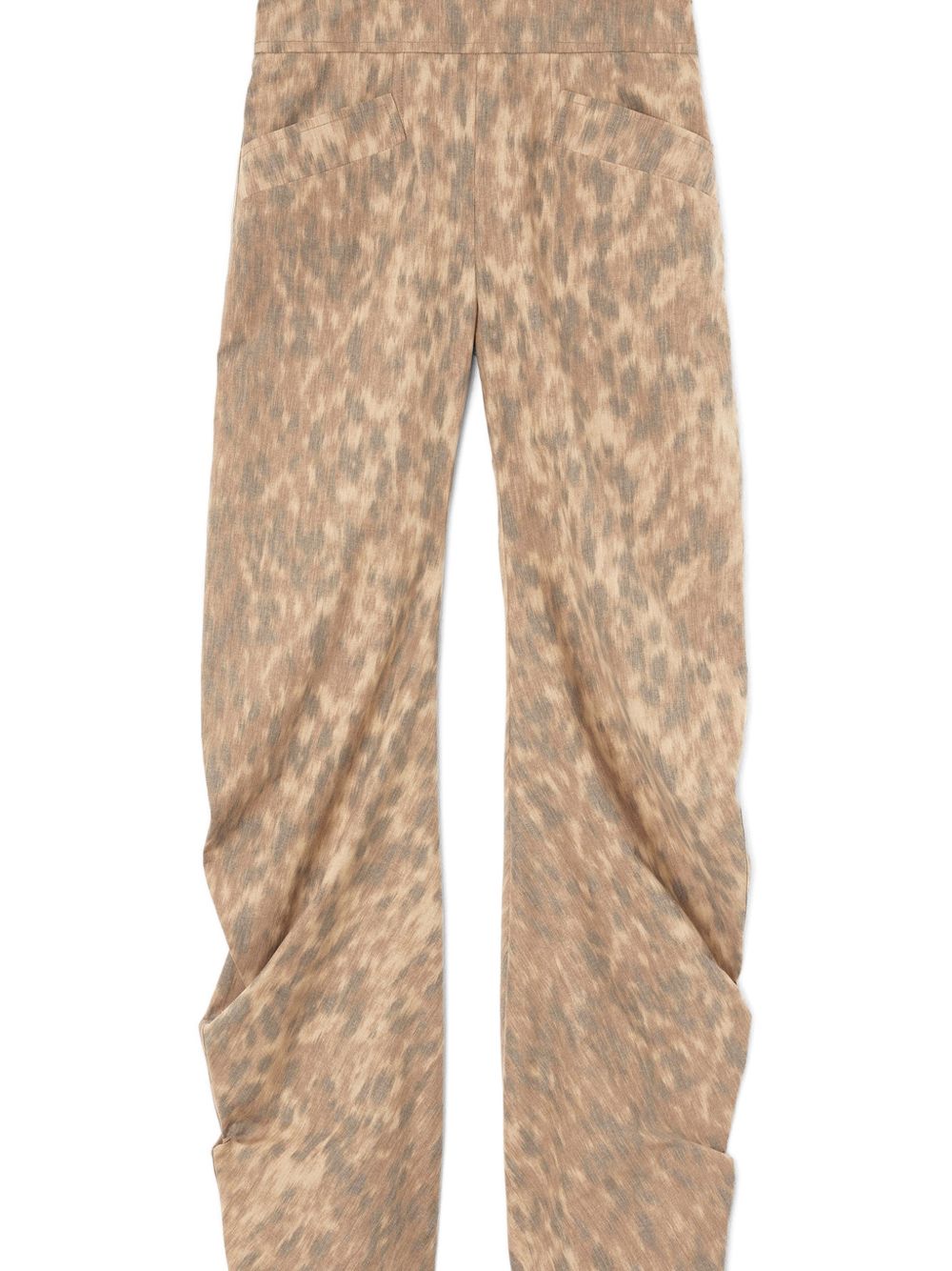 Ganni Printed cotton trousers