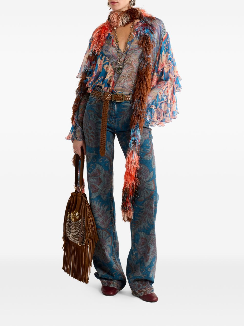 Etro Printed silk blouse