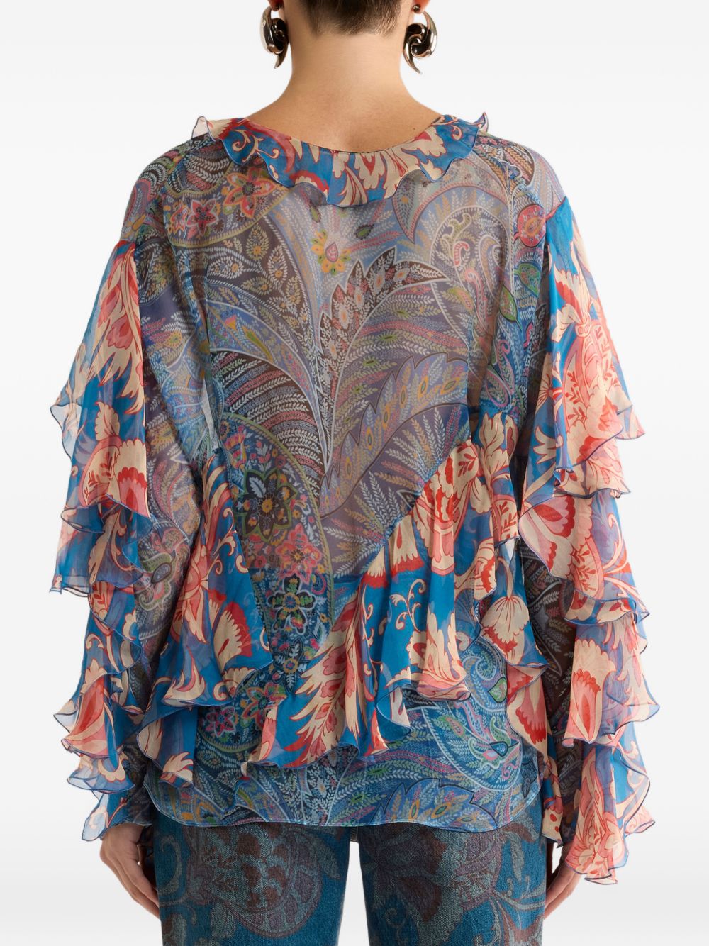 Etro Printed silk blouse