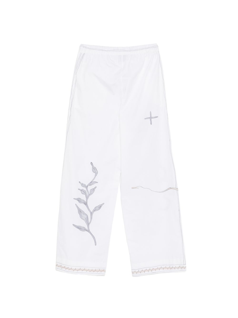 Alysi Printed cotton trousers