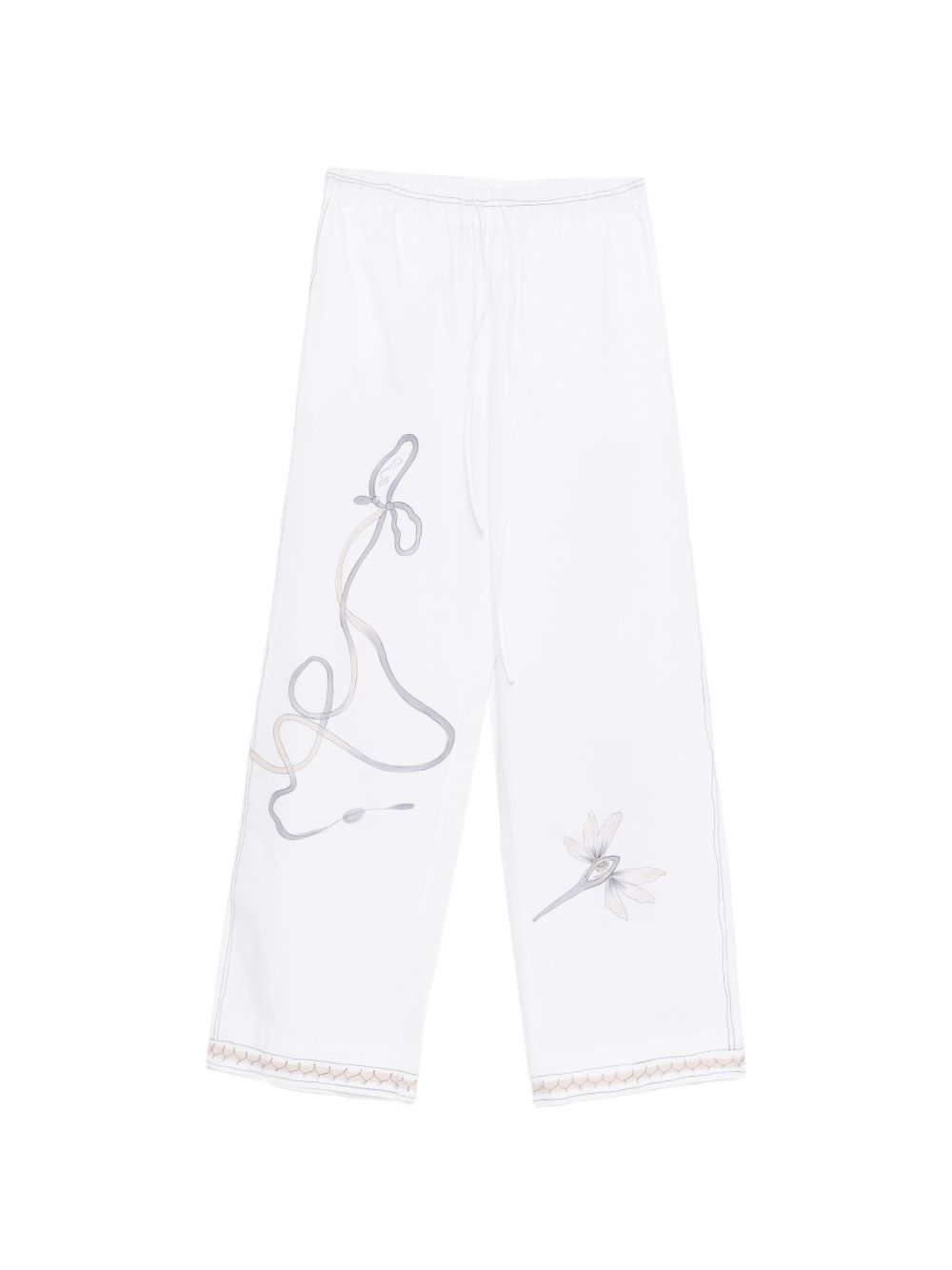 Alysi Printed cotton trousers