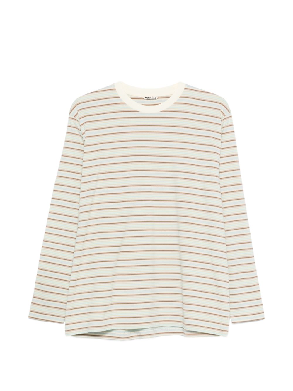 Auralee Striped cotton t-shirt