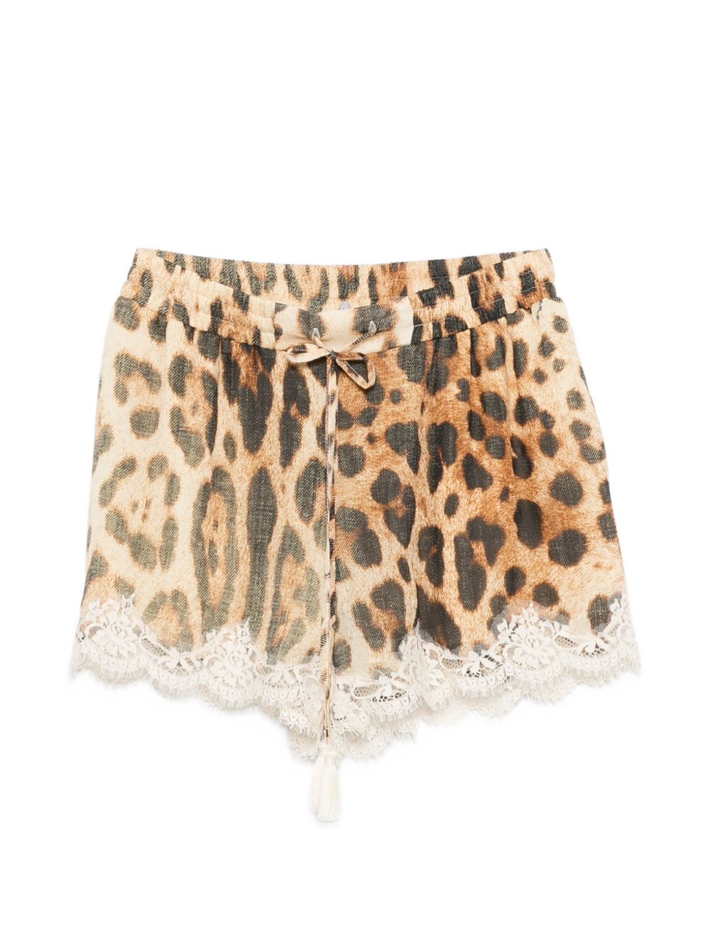 Ermanno Firenze Lace-detail shorts