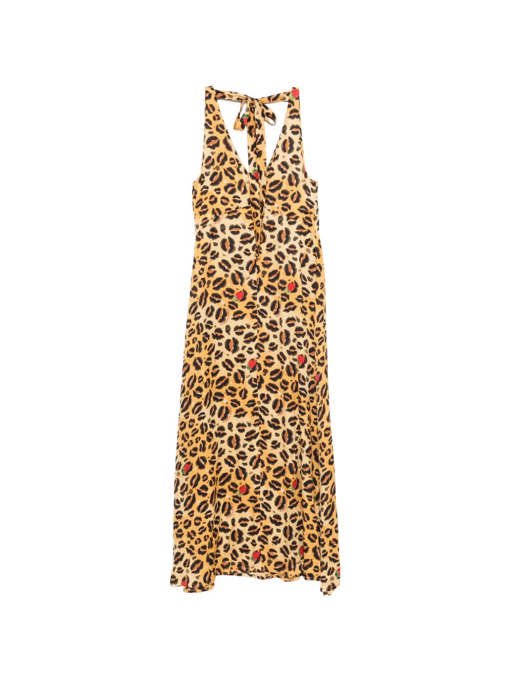 Alessandro Enriquez V-neck Printed long dress