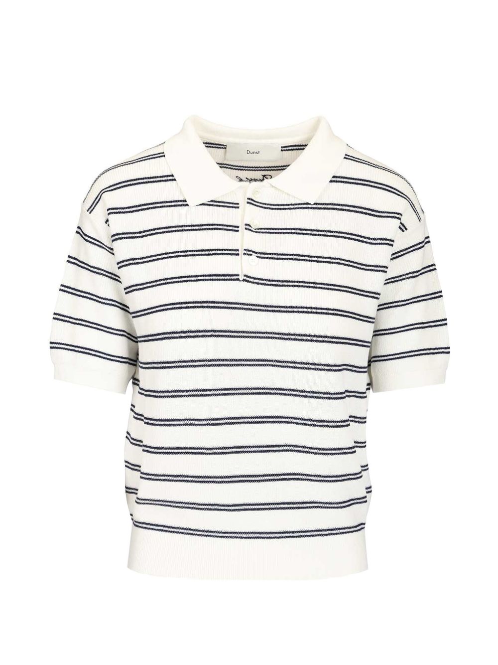 Dunst Cotton blend striped polo shirt