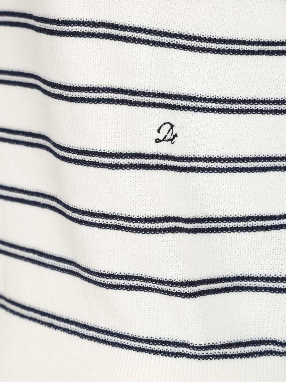 Dunst Cotton blend striped polo shirt