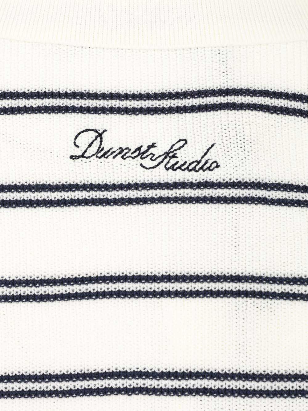 Dunst Cotton blend striped polo shirt