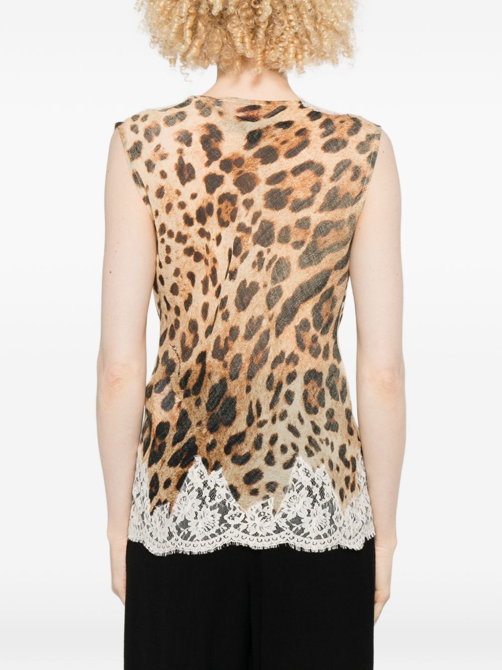Ermanno Firenze Lace-detail tank top
