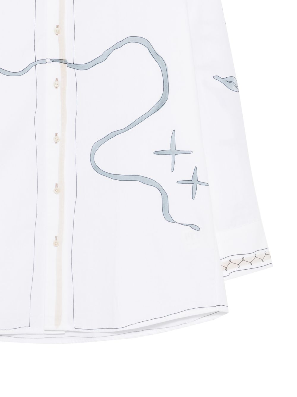 Alysi Silk & Nylon Printed cotton shirt