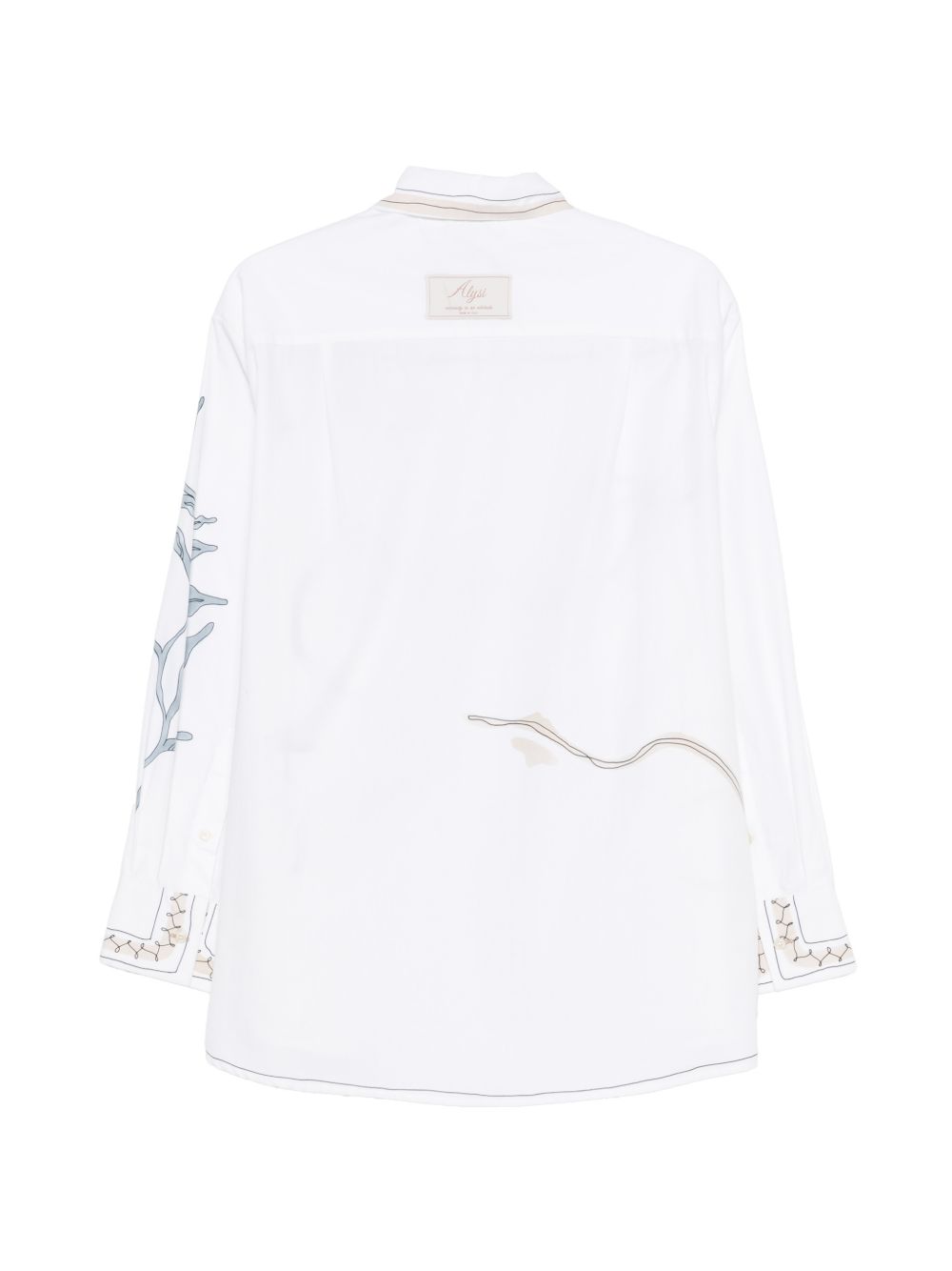 Alysi Silk & Nylon Printed cotton shirt
