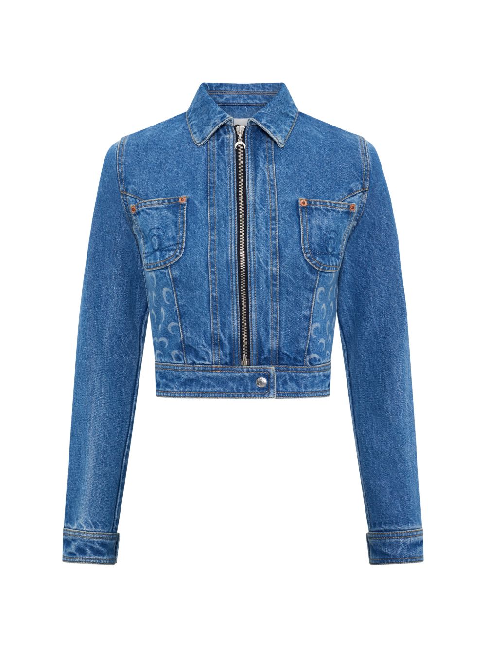 Marine Serre Denim cotton jacket