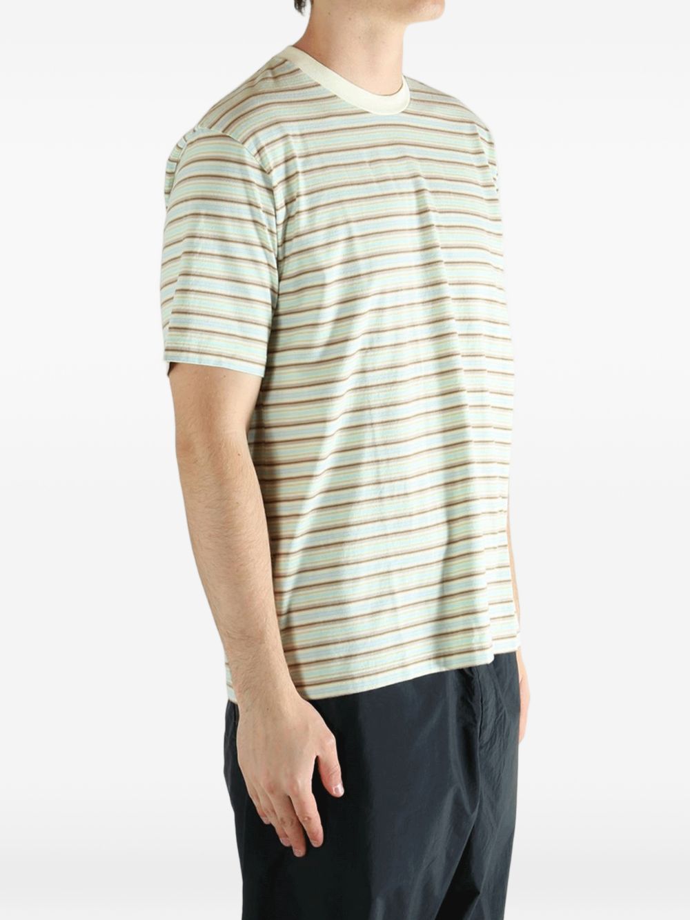 Auralee Striped cotton t-shirt