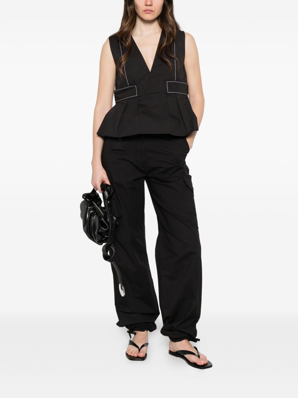Ganni Cotton cargo trousers