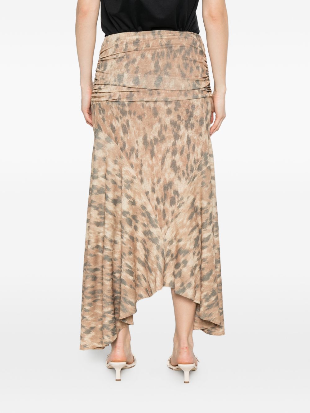 Ganni Printed cotton skirt