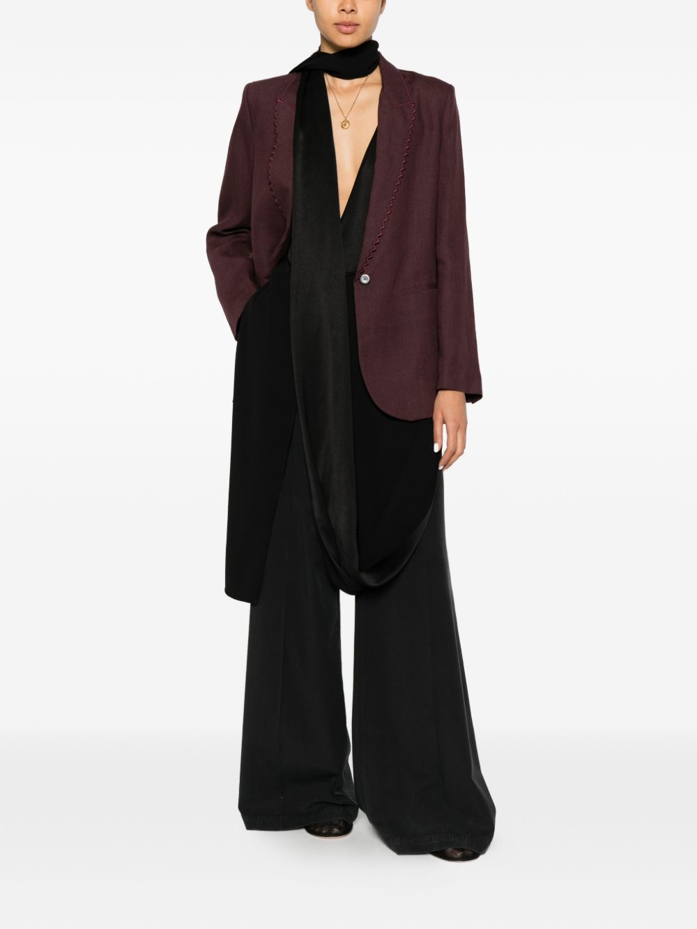 Via Masini 80 Linen blend trousers