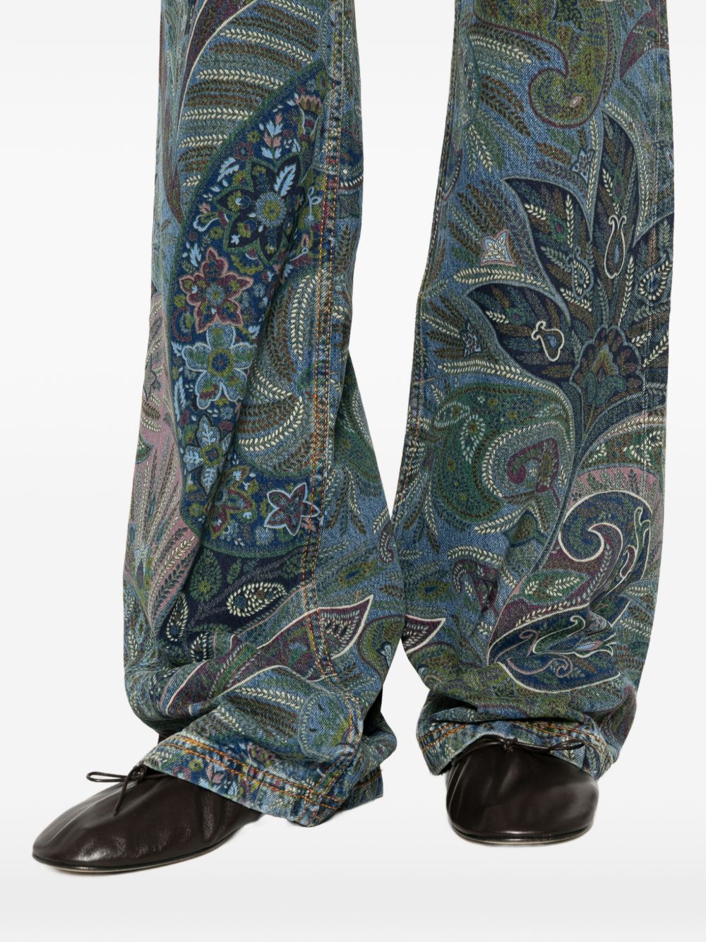 Etro Floral print flared jeans