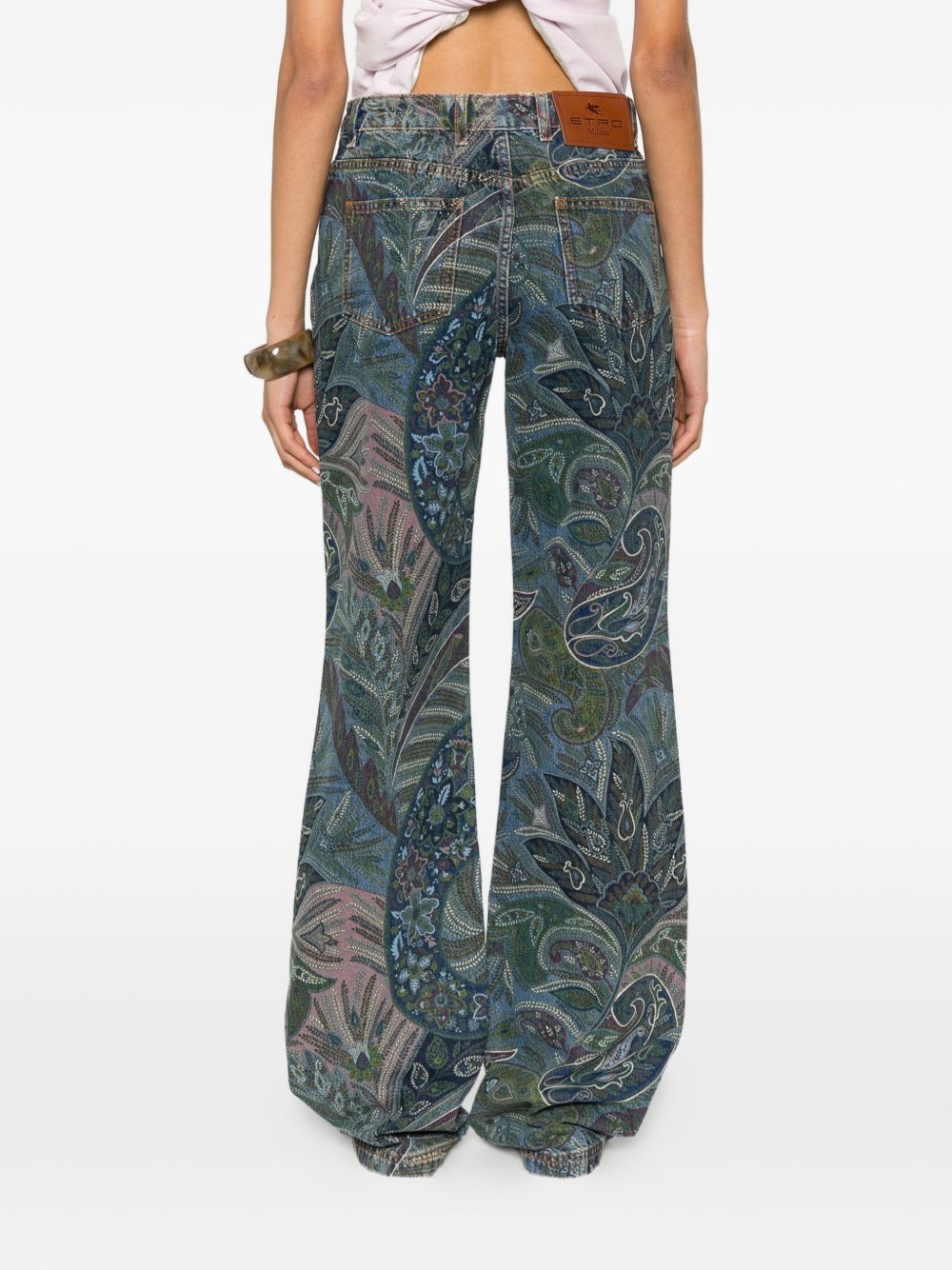 Etro Floral print flared jeans