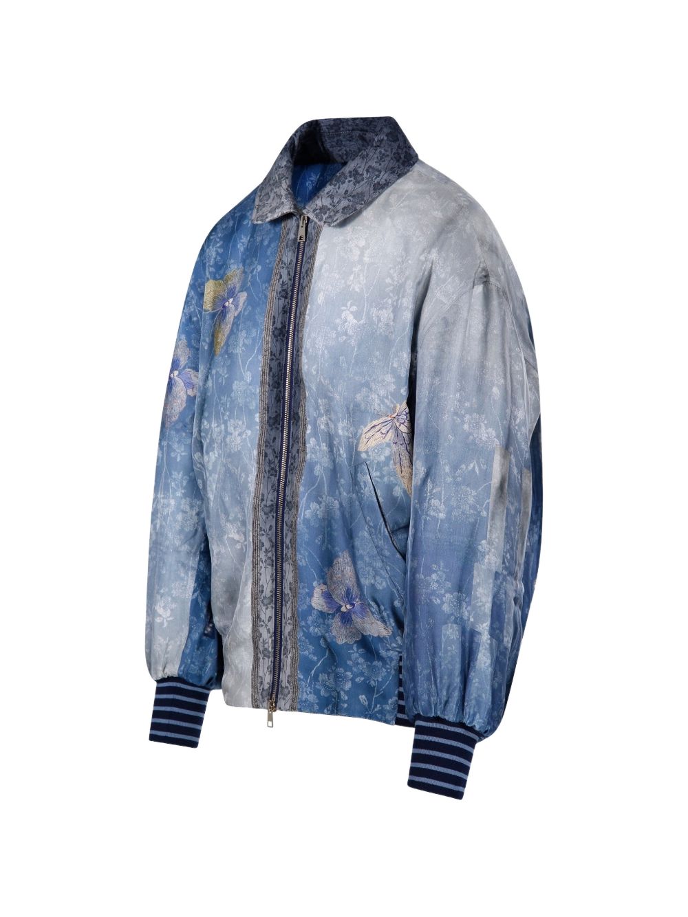 Pierre Louis Mascia Printed silk bomber jacket