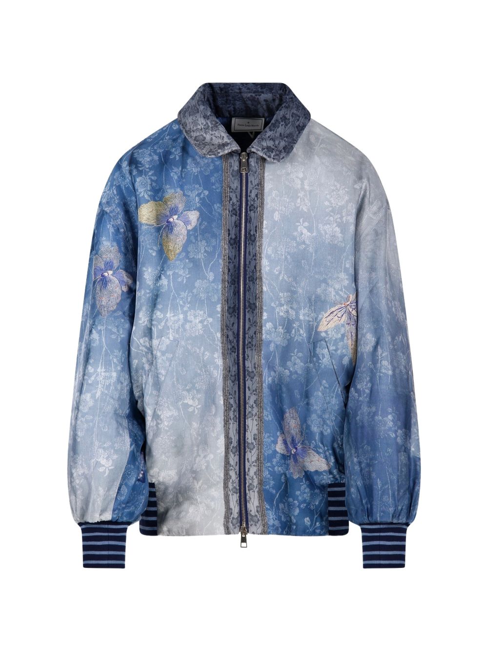 Pierre Louis Mascia Printed silk bomber jacket